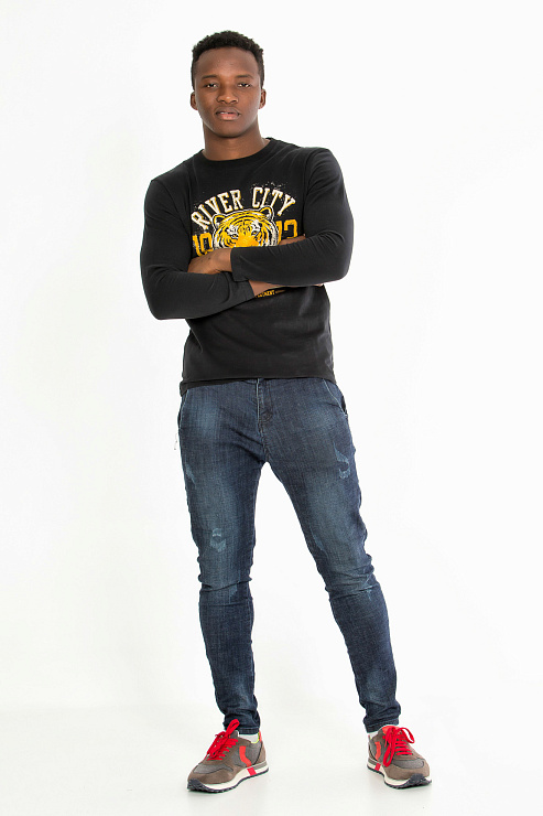 EXTRA SODA 9A005 ЧЕРН. Лонгслив CHEERDUCK цвет Черный