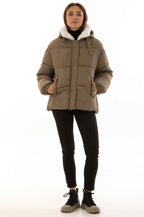CHEERDUCK/2030 A603 КОРИЧНЕВЫЙ Куртка женская CHEERDUCK цвет Коричневый