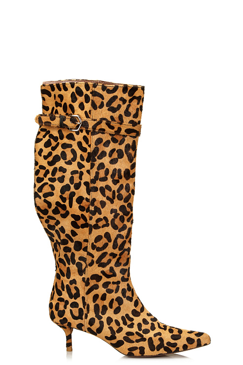 Сапоги на каблуке BELLABOA цвет Леопардовый
