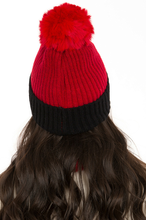 Шапка-снуд 74 ЧЕРН.КРАСН. женская CHEERDUCK цвет Черный