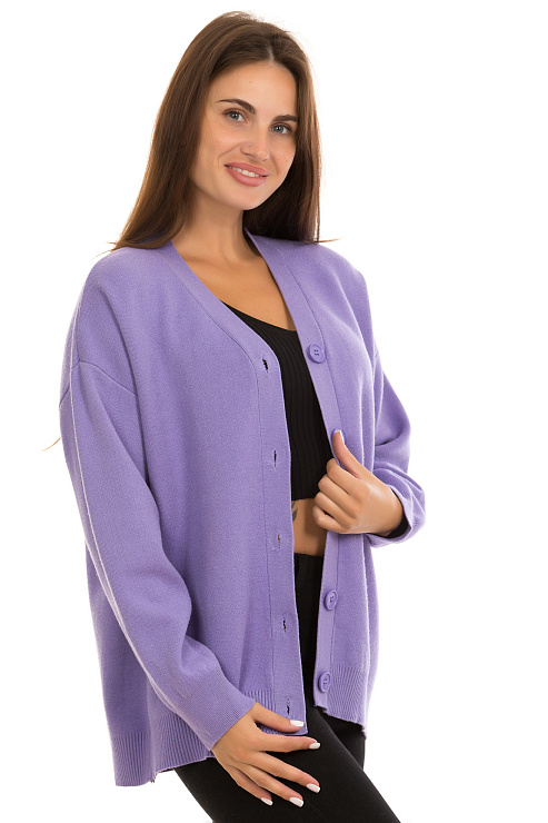 CHEERDUCK/11011 171 ФИОЛЕТОВЫЙ Кардиган женский CHEERDUCK цвет Фиолетовый