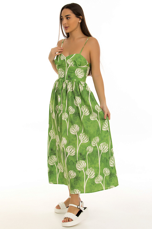 CHEERDUCK/2C19 1112 ЗЕЛЕНЫЙ Сарафан женский CHEERDUCK цвет Зеленый