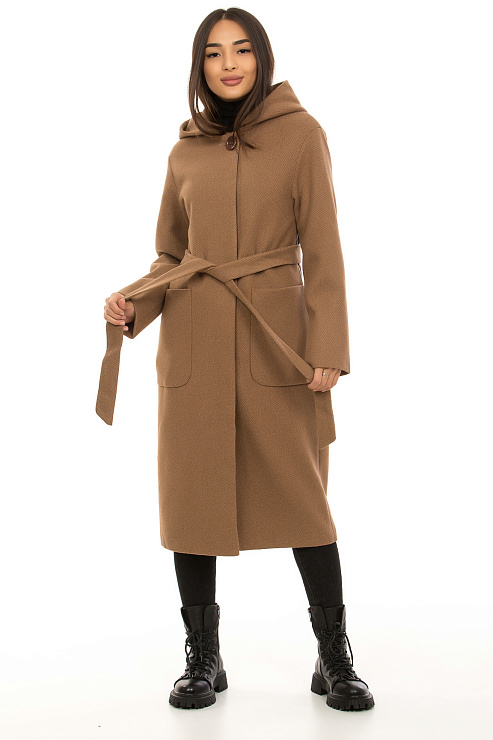 AOSILEIBANG 8832 КОРИЧН. Пальто женское AOSILEIBANG цвет Коричневый