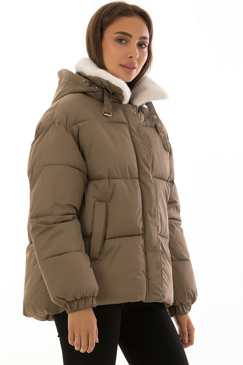 CHEERDUCK/2030 A603 КОРИЧНЕВЫЙ Куртка женская CHEERDUCK цвет Коричневый
