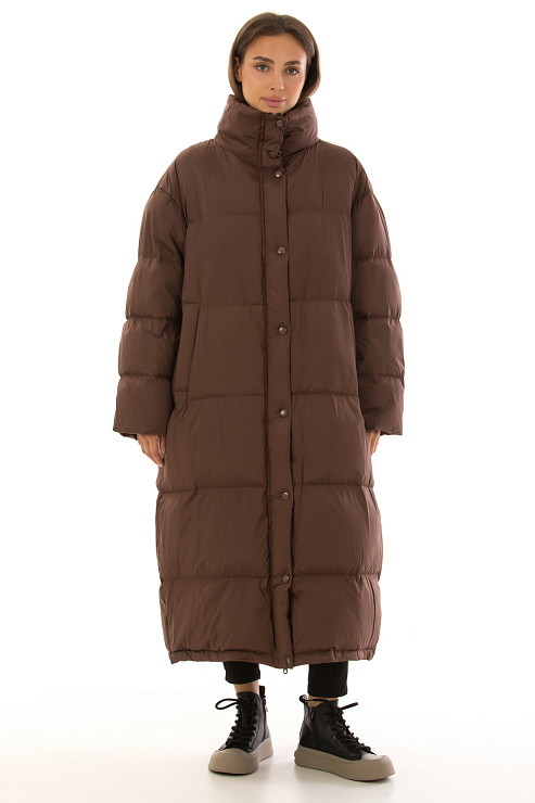 CHEERDUCK/2030 2337 КОРИЧНЕВЫЙ Пуховик женский CHEERDUCK цвет Коричневый