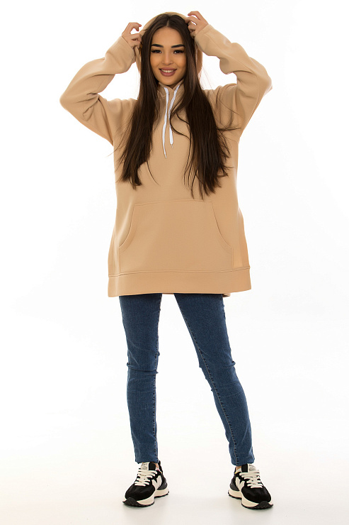 CHEERDUCK/NUR 424 БЕЖЕВЫЙ Худи женские CHEERDUCK цвет Бежевый