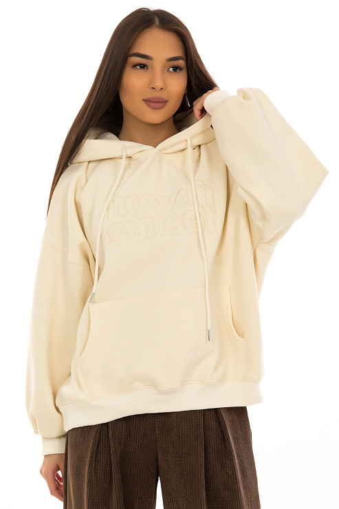 CHEERDUCK/NEW 178-1 МОЛОЧНЫЙ Худи  CHEERDUCK цвет Молочный