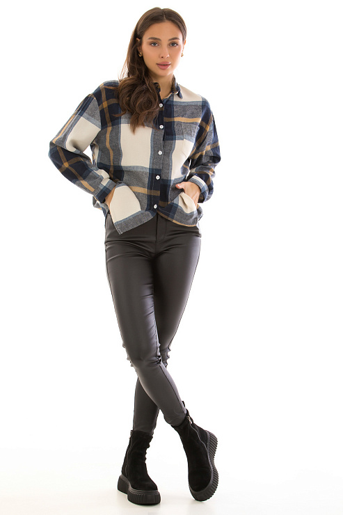 CHEERDUCK R-2008 СИНИЙ Рубашка женская CHEERDUCK цвет Синий