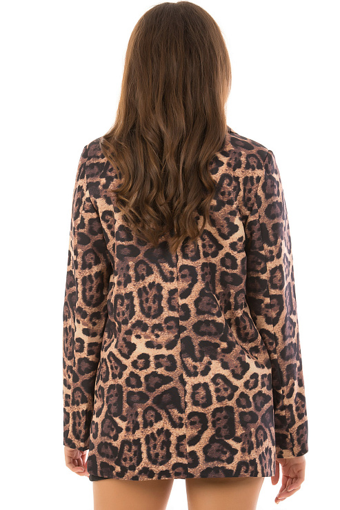 CHEERDUCK/MUD 9110 ЛЕОПАРД. Пиджак женский CHEERDUCK цвет Леопардовый