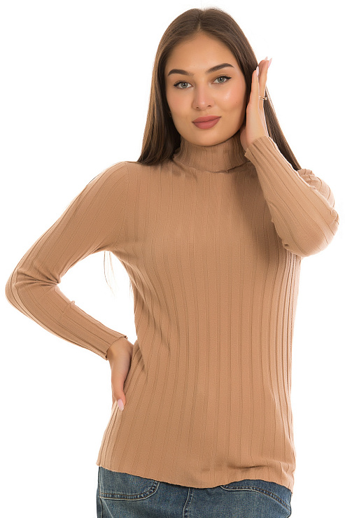 CHEERDUCK/11011 302 КОРИЧНЕВЫЙ Водолазка женская CHEERDUCK цвет Коричневый