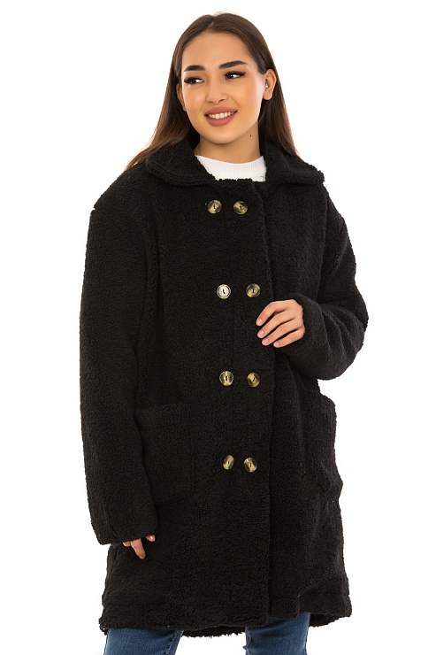 CHEERDUCK/RA 1819 ЧЕРНЫЙ Пальто женское CHEERDUCK цвет Черный