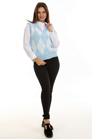 CHEERDUCK/B57 2379 ГОЛУБОЙ Жилет женский CHEERDUCK цвет Голубой