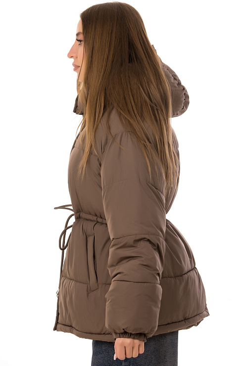 CHEERDUCK/2025 6822 КОРИЧНЕВЫЙ Куртка женская CHEERDUCK цвет Коричневый