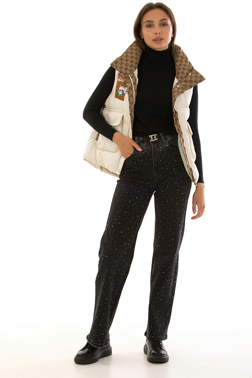 CHEERDUCK/2C22 6515 БЕЖЕВЫЙ Жилет женский CHEERDUCK цвет Бежевый