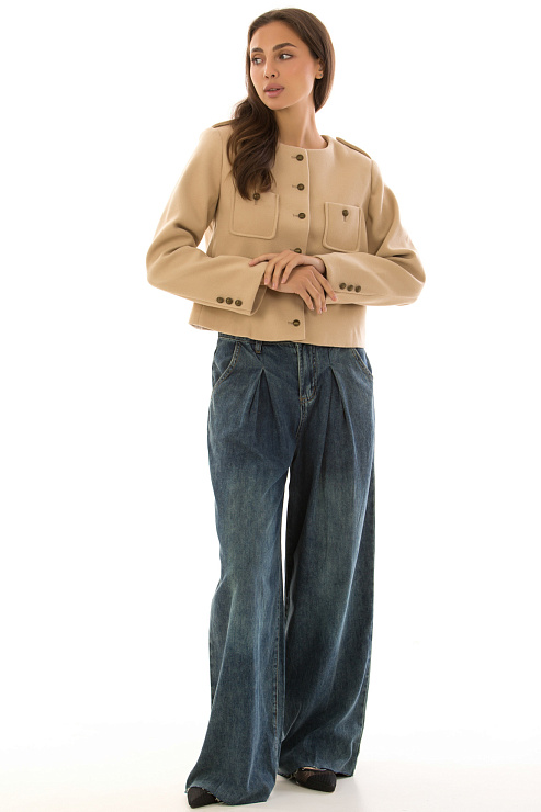 CHEERDUCK/2C19 9604 БЕЖЕВЫЙ Жакет женский CHEERDUCK цвет Бежевый