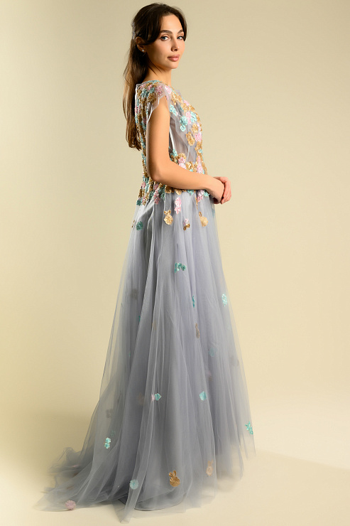 BELLABOA 1016 ГОЛУБОЙ Вечернее платье BELLABOA цвет Голубой