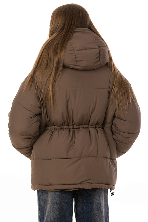 CHEERDUCK/2025 6822 КОРИЧНЕВЫЙ Куртка женская CHEERDUCK цвет Коричневый