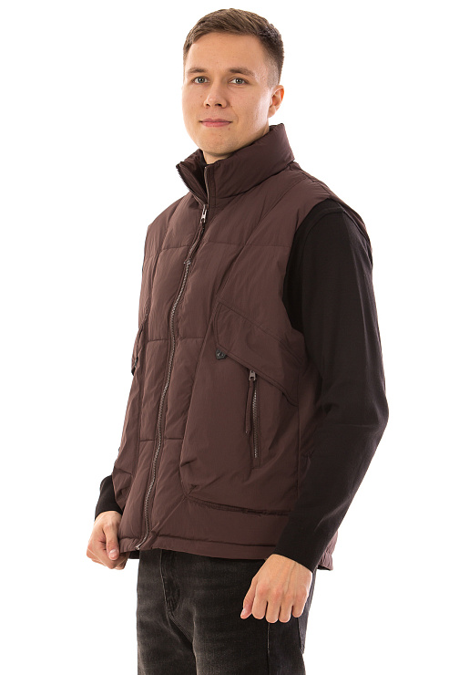 CHEERDUCK/4070 12 КОРИЧНЕВЫЙ Жилет мужской CHEERDUCK цвет Коричневый