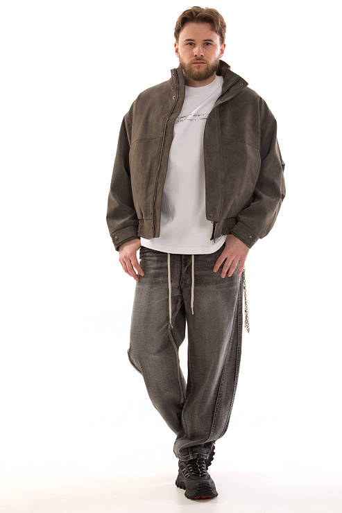 CHEERDUCK/4070 40363-1 СЕРЫЙ Джинсы мужские CHEERDUCK цвет Серый