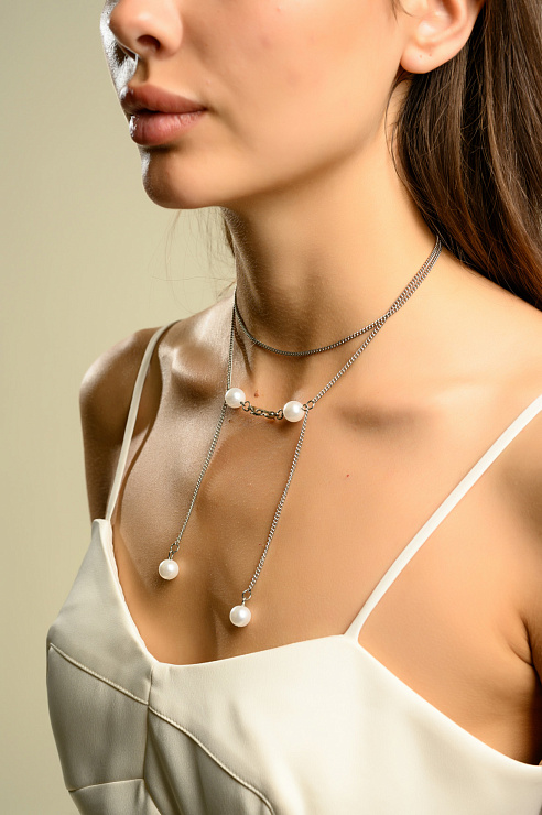 Цепь АКСЕССУАРЫ цвет Серебристый