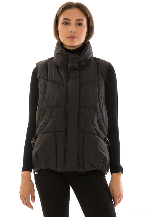 CHEERDUCK/2025 G-313 ЧЕРНЫЙ Жилет женский CHEERDUCK цвет Черный