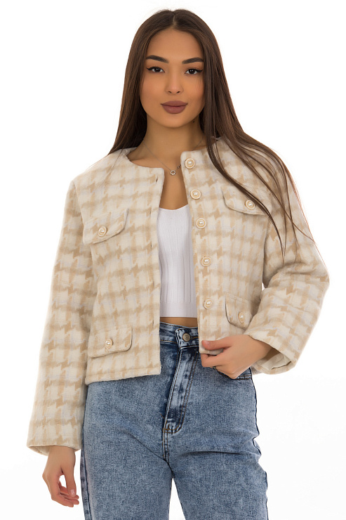 CHEERDUCK/GJ187 8586 БЕЖЕВЫЙ Жакет женский CHEERDUCK цвет Бежевый