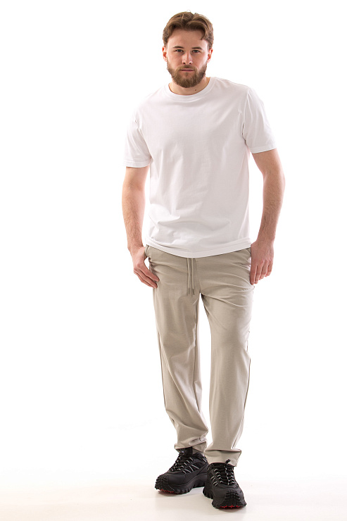 CHEERDUCK/4070 9092 БЕЖЕВЫЙ Брюки мужские спортивные CHEERDUCK цвет Бежевый