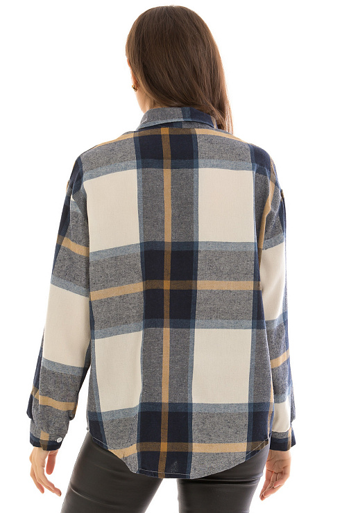 CHEERDUCK R-2008 СИНИЙ Рубашка женская CHEERDUCK цвет Синий