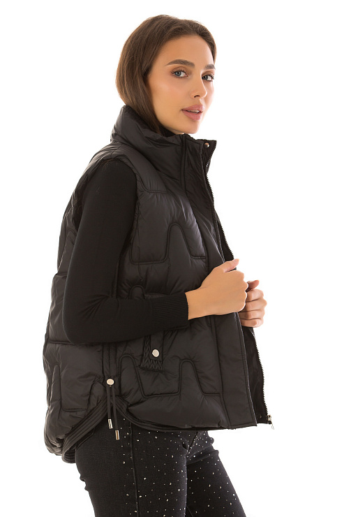 CHEERDUCK/2C22 601 ЧЕРНЫЙ Жилет женский CHEERDUCK цвет Черный