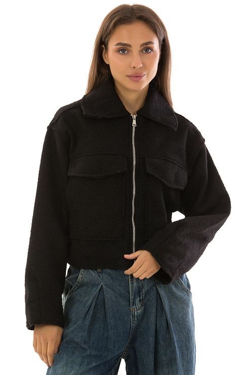 CHEERDUCK/2C19 219 ЧЕРНЫЙ Бомбер женский CHEERDUCK цвет Черный