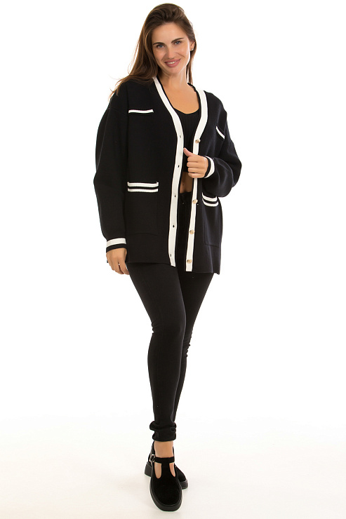 CHEERDUCK/11011 5532 ЧЕРНЫЙ Кардиган женский CHEERDUCK цвет Черный