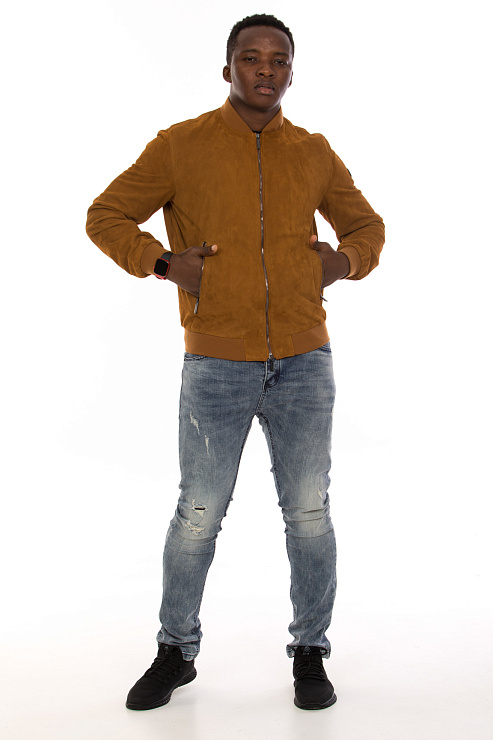 BALDININI E2E840SUED4095 Бомбер мужской BALDININI цвет Коричневый