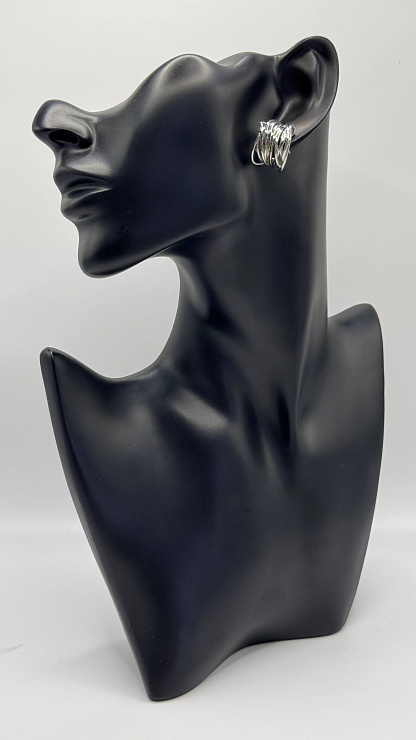 Серьги БИЖУТЕРИЯ цвет Серебристый