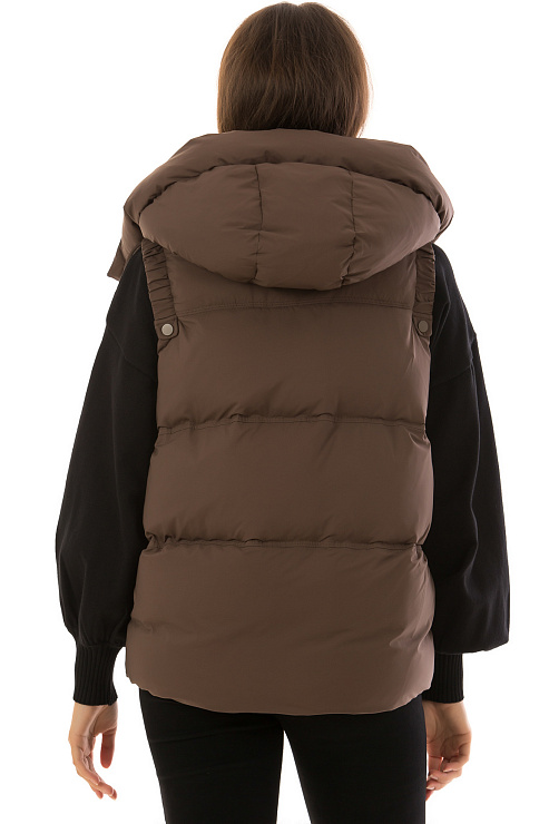 TOWMY 2342 КОРИЧНЕВЫЙ Жилет женский TOWMY цвет Коричневый