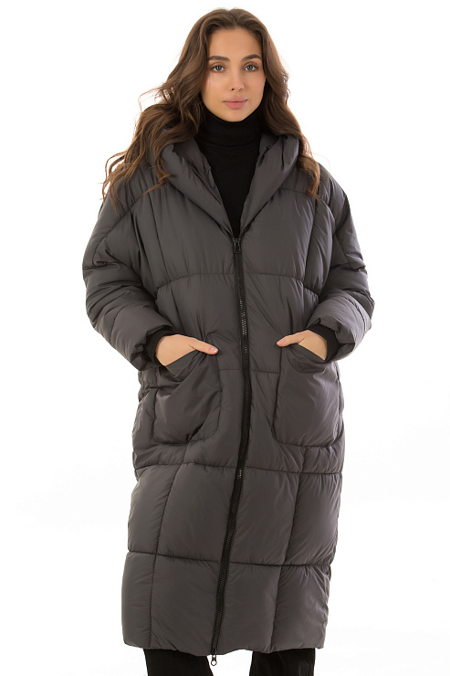 CHEERDUCK/MUD 04 Т.СЕРЫЙ Пуховик женский CHEERDUCK цвет Серый