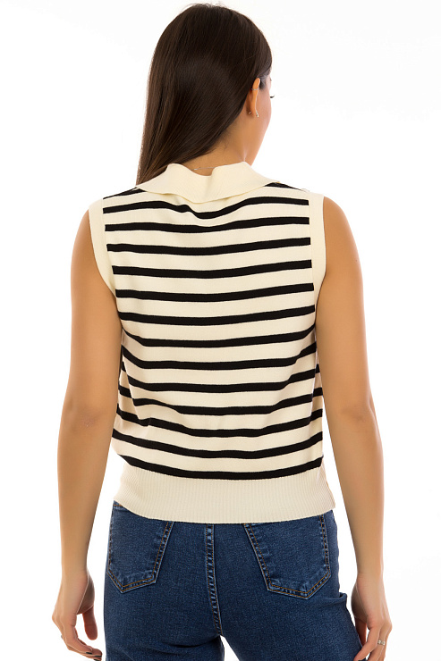 CHEERDUCK/2C19 6136-1 БЕЖ/ЧЕРНЫЙ Кофта женская CHEERDUCK цвет Черный