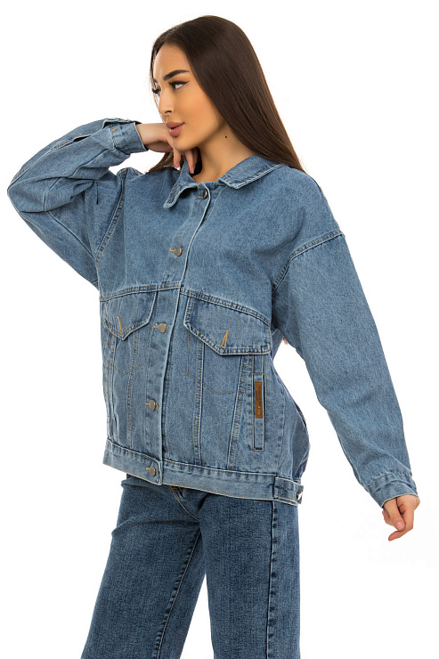 CHEER&DUCK/2025 10015 СИНИЙ Куртка джинсовая CHEERDUCK цвет Синий