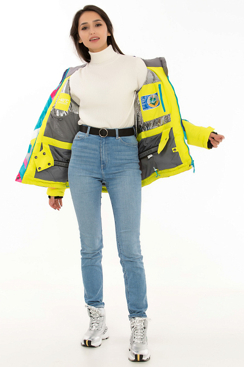 CHEER&DUCK/3055 62010 ЖЕЛТ. Куртка горнолыжная женская CHEERDUCK цвет Желтый