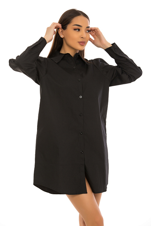 CHEER&DUCK/2025 9861 ЧЕРНЫЙ Рубашка женская CHEERDUCK цвет Черный