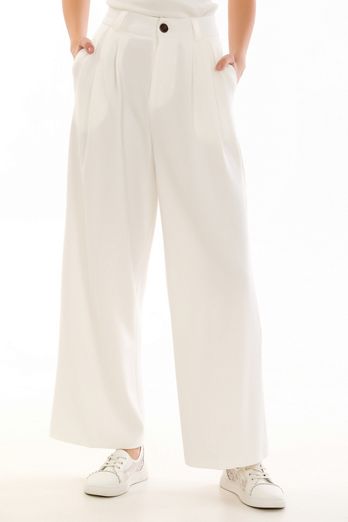 CHEERDUCK/2C19 98837 БЕЛЫЙ Брюки женские классические CHEERDUCK цвет Белый