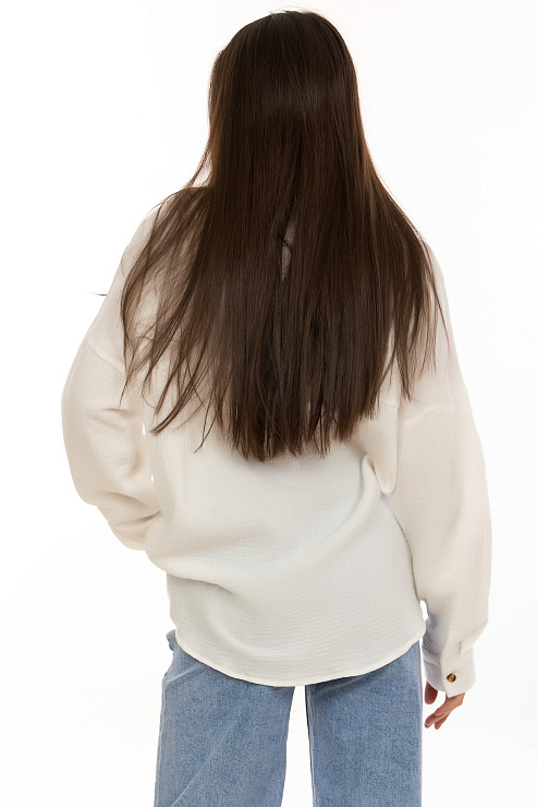 CHEERDUCK/2C19 8131 БЕЛЫЙ Рубашка женская CHEERDUCK цвет Белый