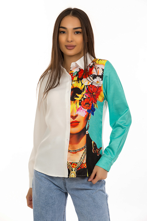 CHEERDUCK/5027 7075 ЗЕЛЕНЫЙ Блуза женская CHEERDUCK цвет Зеленый