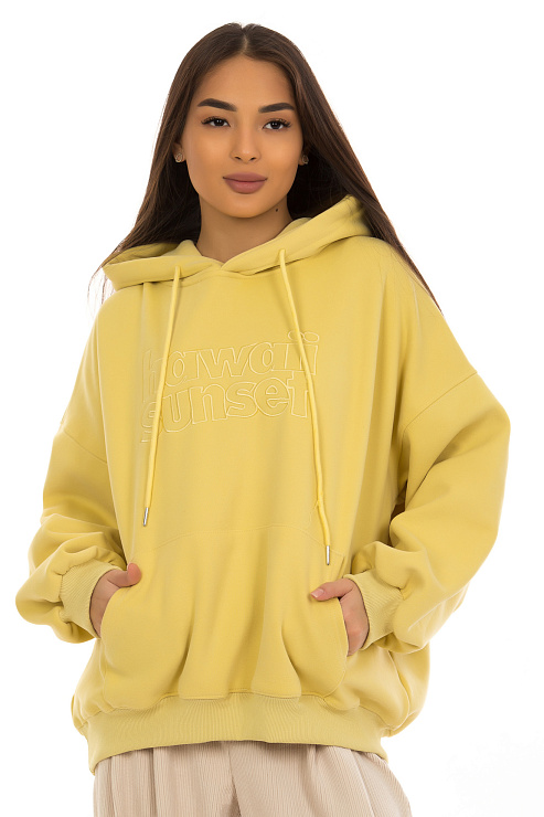 CHEERDUCK/NEW 178-1 ЖЕЛТЫЙ Худи  CHEERDUCK цвет Желтый