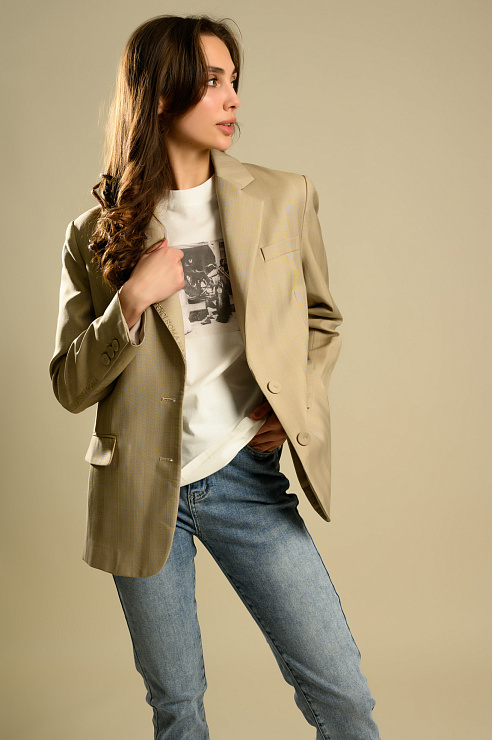 BELLABOA 111-136 БЕЖЕВЫЙ Пиджак женский BELLABOA цвет Бежевый