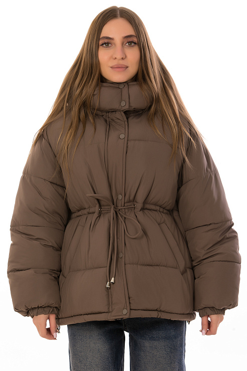 CHEERDUCK/2025 6822 КОРИЧНЕВЫЙ Куртка женская CHEERDUCK цвет Коричневый
