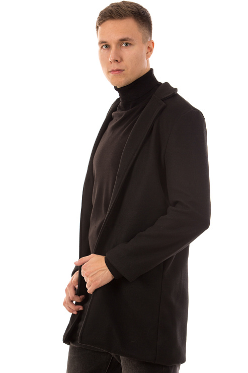 CHEERDUCK/6088 1511-67 ЧЕРНЫЙ Пальто мужское CHEERDUCK цвет Черный