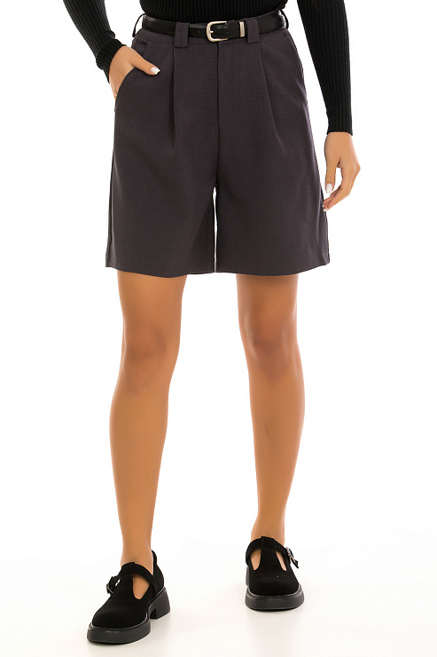 CHEERDUCK/2C19 23623 СЕРЫЙ Шорты женские CHEERDUCK цвет Черный