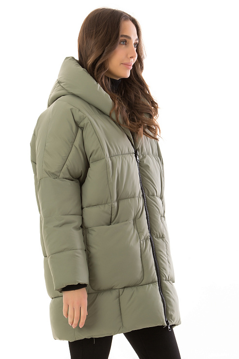 CHEERDUCK/MUD 02-1 ХАКИ Пуховик женский CHEERDUCK цвет Хаки