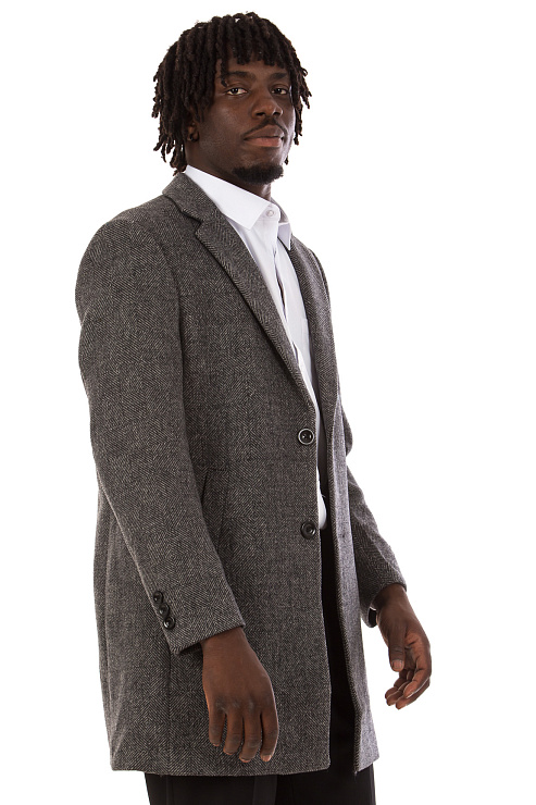 CHEERDUCK/2C87 320-2 СЕРЫЙ Пальто мужское CHEERDUCK цвет Серый