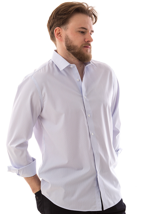 CHEERDUCK/2C87 2588-9 ГОЛУБОЙ Рубашка мужская CHEERDUCK цвет Голубой